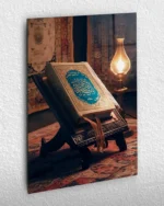 Rahle Üzerinde Kur'an Kırılmaz Temperli Cam Tablo