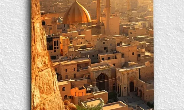 Altın Kubbeli Cami Kırılmaz Temperli Cam Tablo