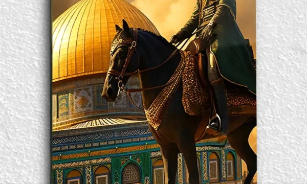 Selahaddin Eyyubi Mescid-i Aksa Kırılmaz Temperli Cam Tablo