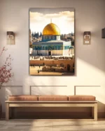 Mescid-i Aksa ve Kubbetüs Sahra Kırılmaz Temperli Cam Tablo - Görsel 3