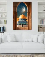 Kubbetüs Sahra Gece Manzarası Kırılmaz Temperli Cam Tablo - Görsel 2