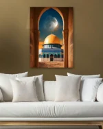 Kubbetüs Sahra Gece Manzarası Kırılmaz Temperli Cam Tablo - Görsel 5