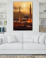 Altın Gün Batımı Camii Kırılmaz Temperli Cam Tablo - Görsel 2