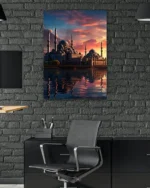 Süleymaniye Camii Gün Batımı Kırılmaz Temperli Cam Tablo - Görsel 6