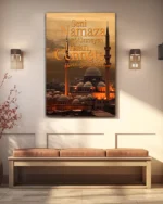 Namaz Çağrısı Kırılmaz Temperli Cam Tablo - Görsel 3