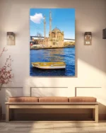 Ortaköy Camii ve Boğaz Manzarası Kırılmaz Temperli Cam Tablo - Görsel 3