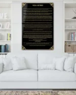 Veda Hutbesi Türkçe Metin Kırılmaz Temperli Cam Tablo - Görsel 2