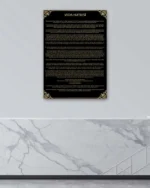 Veda Hutbesi Türkçe Metin Kırılmaz Temperli Cam Tablo - Görsel 4