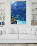 Mercan Resifinde Renkli Balıklar Temperli Cam Tablo - Görsel 2