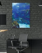 Mercan Resifinde Renkli Balıklar Temperli Cam Tablo - Görsel 6