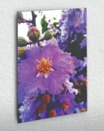 Pembe Mor Çiçek Demeti Temperli Cam Tablo