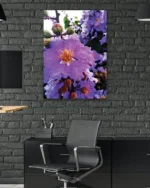 Pembe Mor Çiçek Demeti Temperli Cam Tablo - Görsel 6