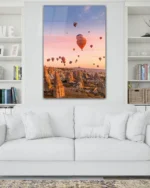 Kapadokya Gün Doğumu Balonları Temperli Cam Tablo - Görsel 2