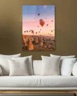 Kapadokya Gün Doğumu Balonları Temperli Cam Tablo - Görsel 5