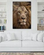Aslan Portresi Temperli Cam Tablo - Görsel 2
