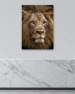 Aslan Portresi Temperli Cam Tablo - Görsel 4