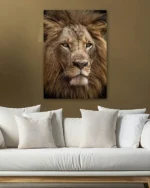 Aslan Portresi Temperli Cam Tablo - Görsel 5