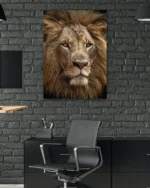 Aslan Portresi Temperli Cam Tablo - Görsel 6