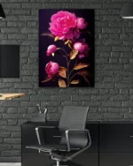 Mor Şakayık Çiçekleri Temperli Cam Tablo - Görsel 6