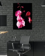 Pembe Orkide Dalları Temperli Cam Tablo - Görsel 6