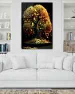 Altın Para Ağacı Temperli Cam Tablo - Görsel 2