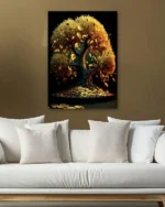 Altın Para Ağacı Temperli Cam Tablo - Görsel 5