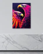Renkli Kartallar Temperli Cam Tablo - Görsel 4
