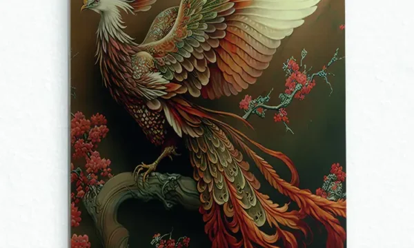 Efsanevi Anka Kuşu Temperli Cam Tablo