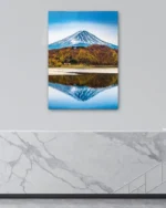 Fuji Dağı ve Göl Yansıması Temperli Cam Tablo - Görsel 4