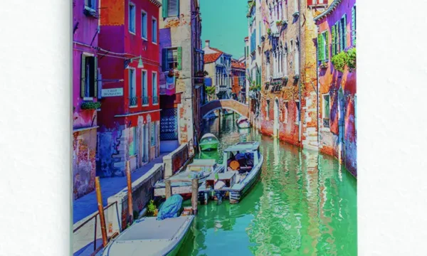 Venedik Kanalları Temperli Cam Tablo