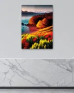Renkli Orman Yamacı Temperli Cam Tablo - Görsel 4