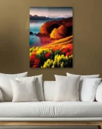 Renkli Orman Yamacı Temperli Cam Tablo - Görsel 5