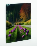 Mor Lale Yolu Temperli Cam Tablo