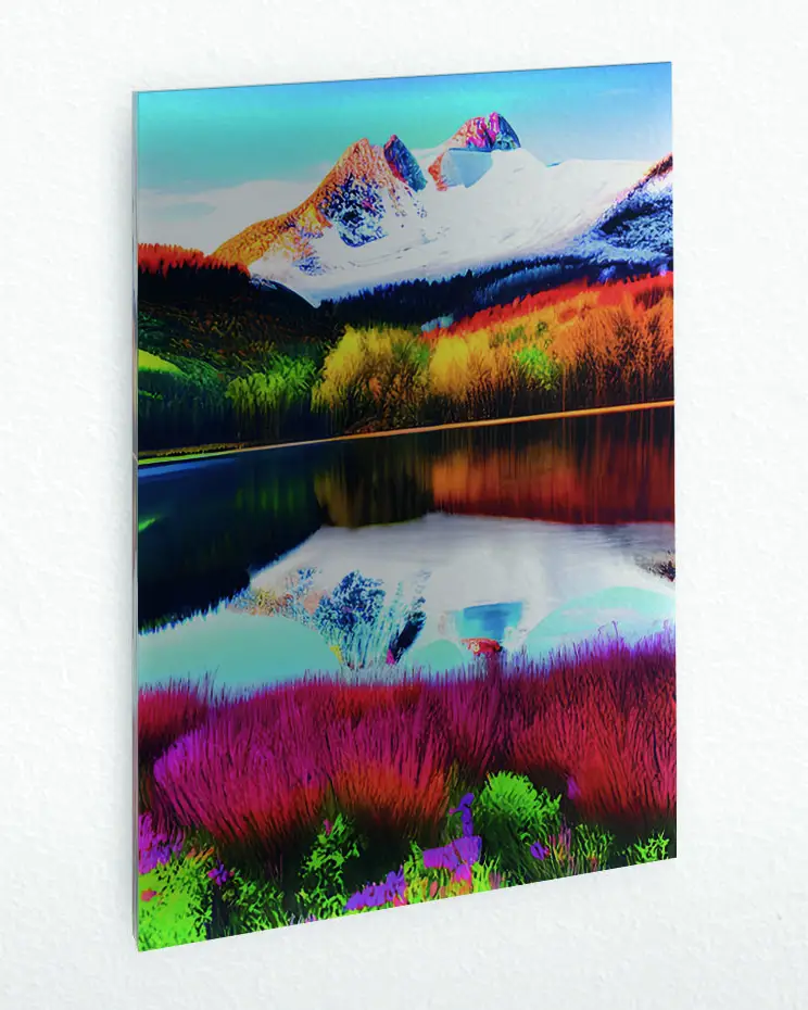 DDOG184_1-1.webp Renkli Dağ Manzarası Temperli Cam Tablo - Görsel 1