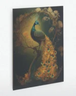 Altın Halkalı Tavus Kuşu Temperli Cam Tablo