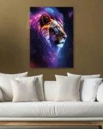 Galaksi Aslan Temperli Cam Tablo - Görsel 5