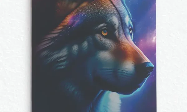 Galaksi Kurt Portresi Temperli Cam Tablo