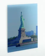 Özgürlük Heykeli Manzarası Temperli Cam Tablo