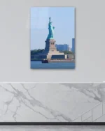 Özgürlük Heykeli Manzarası Temperli Cam Tablo - Görsel 4