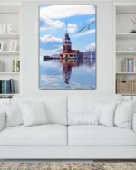 Kız Kulesi ve Martılar Temperli Cam Tablo - Görsel 2