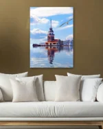 Kız Kulesi ve Martılar Temperli Cam Tablo - Görsel 5