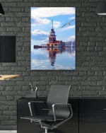 Kız Kulesi ve Martılar Temperli Cam Tablo - Görsel 6