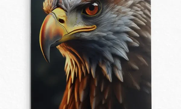 Asaletin Sembolü Kartal Temperli Cam Tablo