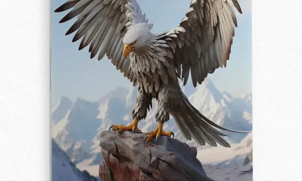 Zirvedeki Kartal Temperli Cam Tablo
