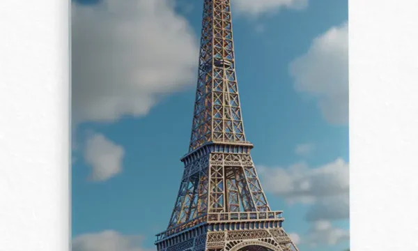 Eyfel Kulesi Manzarası Temperli Cam Tablo