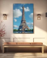 Eyfel Kulesi Manzarası Temperli Cam Tablo - Görsel 3