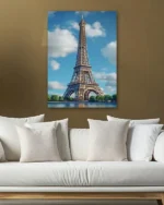 Eyfel Kulesi Manzarası Temperli Cam Tablo - Görsel 5