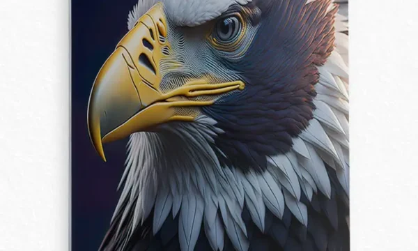 Kartal Portresi Temperli Cam Tablo