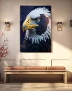 Kartal Portresi Temperli Cam Tablo - Görsel 3