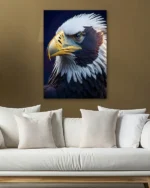 Kartal Portresi Temperli Cam Tablo - Görsel 5